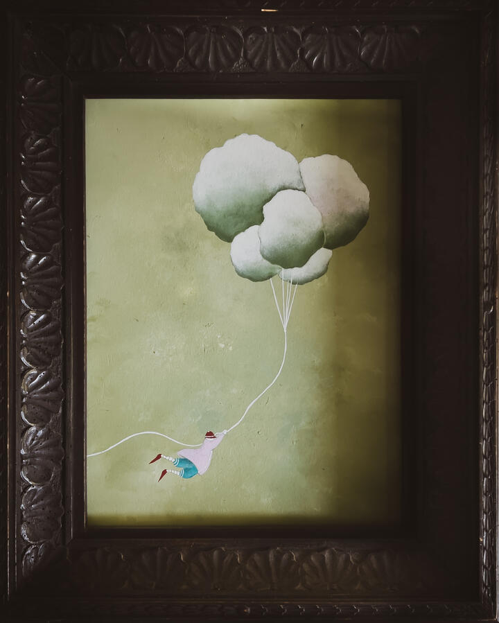 Volare via / Flying away · 41×54 cm