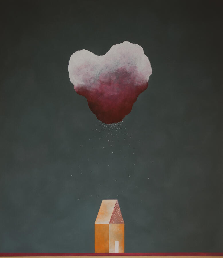 Solo chi lo sa accogliere può ricevere un sogno / Only those who can welcome it may receive a dream · 70×80 cm